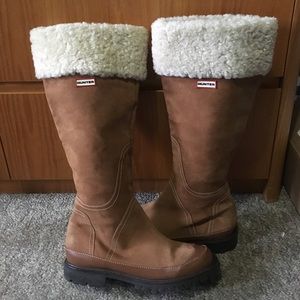 Hunter Suede Winter Boots Sz 9